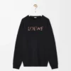 Sudadera de corte regular en algodón negro Sudadera de corte regular en algodón negro