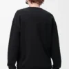 Sudadera de corte regular en algodón negro Sudadera de corte regular en algodón negro