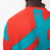 Sudadera de lana y algodón azul/naranja Sudadera de lana y algodón azul/naranja