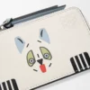 Tarjetero Futurist Cat en piel de becerro clásica Soft White Tarjetero Futurist Cat en piel de becerro clásica Soft White