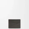 Tarjetero liso Puzzle en piel de becerro clásica gris oscuro Tarjetero liso Puzzle en piel de becerro clásica gris oscuro