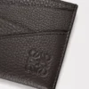 Tarjetero liso Puzzle en piel de becerro granulada flexible Gris oscuro
