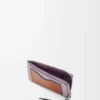 Tarjetero para monedas en piel de becerro granulada suave Dirty Mauve/Squirrel