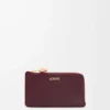 Tarjetero Pebble en piel de becerro napa brillante Burgundy Tarjetero Pebble en piel de becerro napa brillante Burgundy
