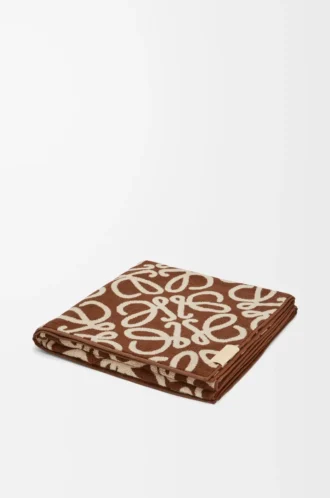 Toalla de algodón marrón/beige