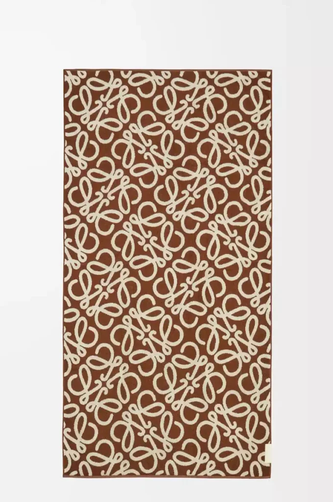 Toalla de algodón marrón/beige Toalla de algodón marrón/beige