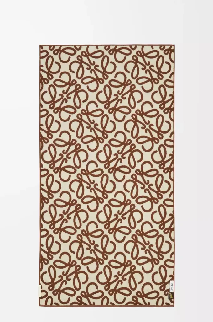 Toalla de algodón marrón/beige Toalla de algodón marrón/beige