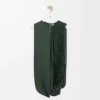 Top adornado en viscosa verde caqui Top adornado en viscosa verde caqui