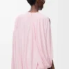 Top drapeado de viscosa rosa Top drapeado de viscosa rosa