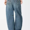 Vaqueros acampanados de denim Denim lavado