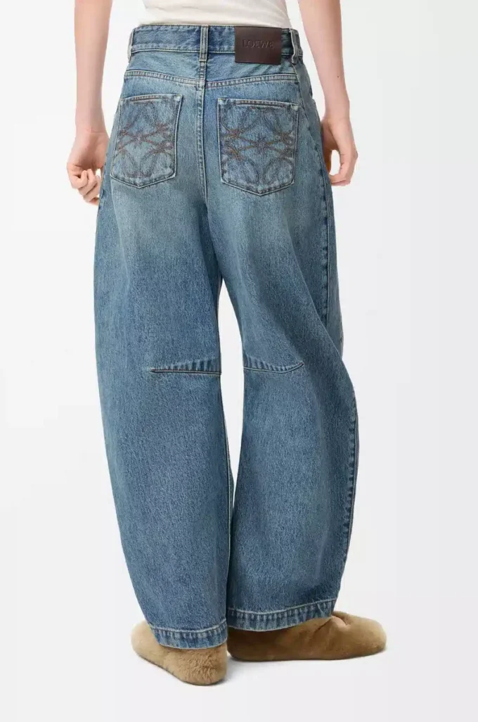 Vaqueros acampanados de denim Denim lavado