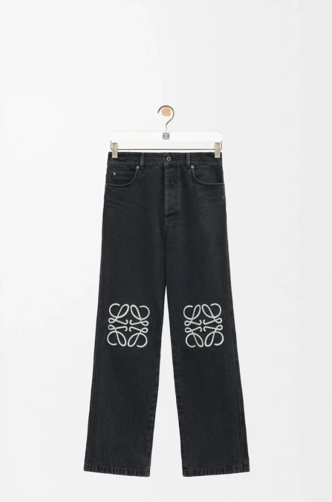 Vaqueros baggy Anagram en denim Negro