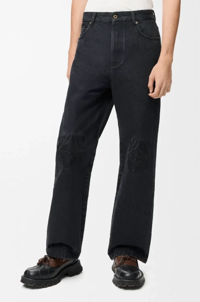 Vaqueros baggy Anagram en denim Negro Vaqueros baggy Anagram en denim Negro