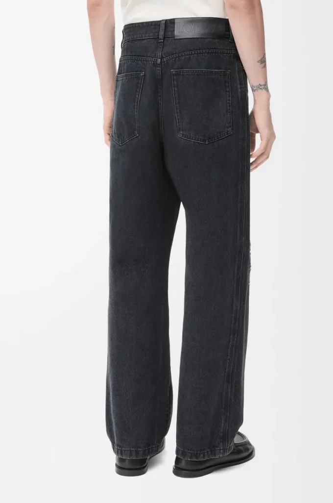 Vaqueros baggy Anagram en denim Negro
