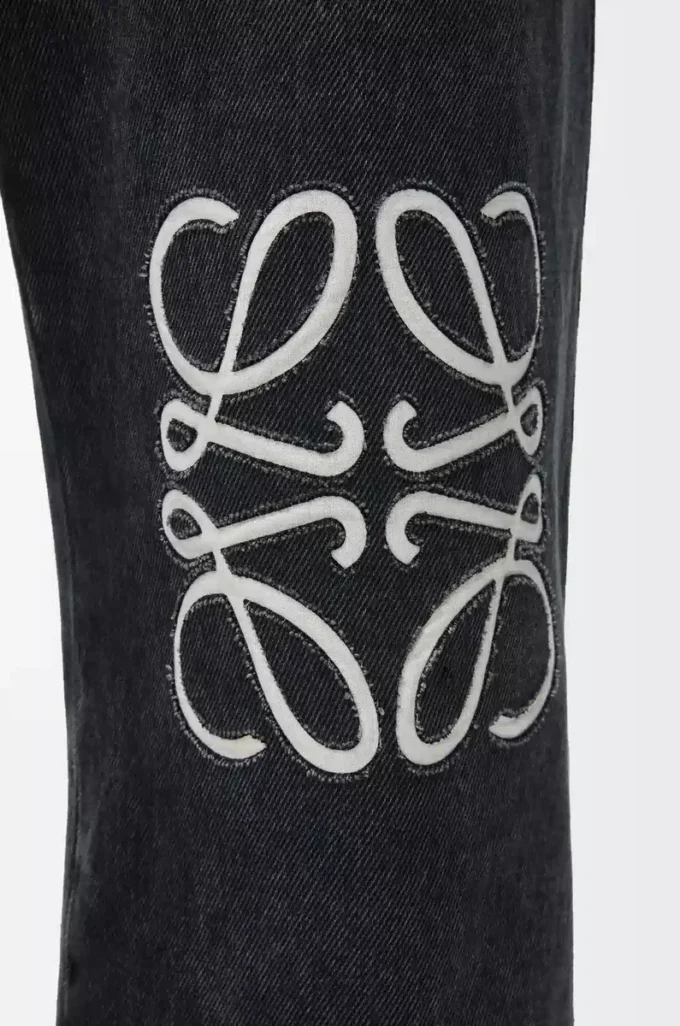 Vaqueros baggy Anagram en denim Negro