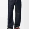 Vaqueros con vuelta en denim Denim crudo/azul