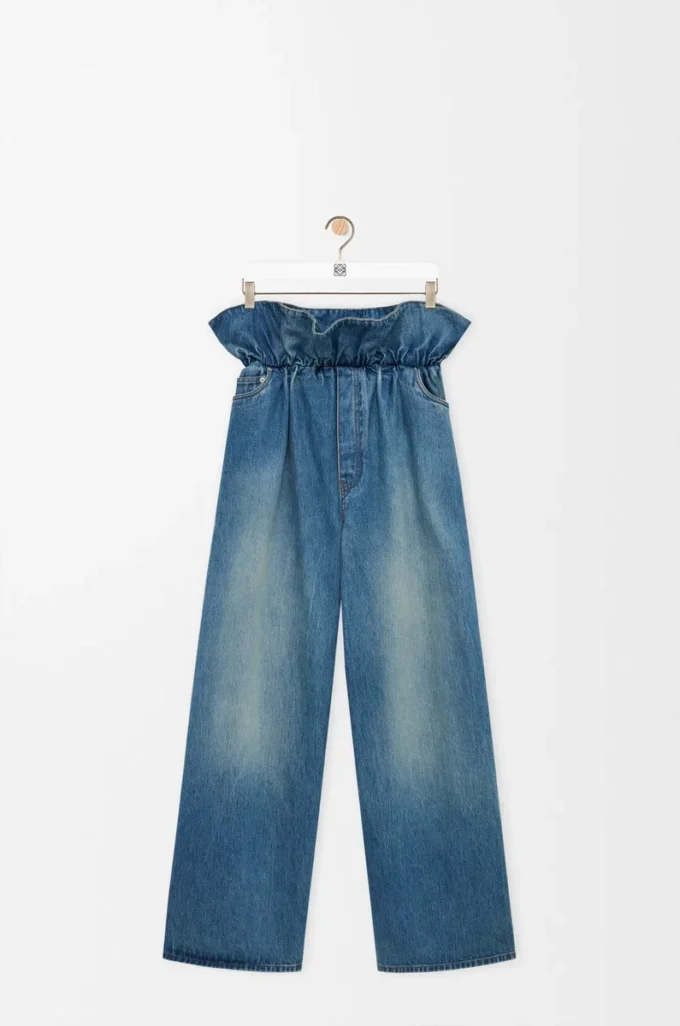 Vaqueros flamencos en denim azul denim