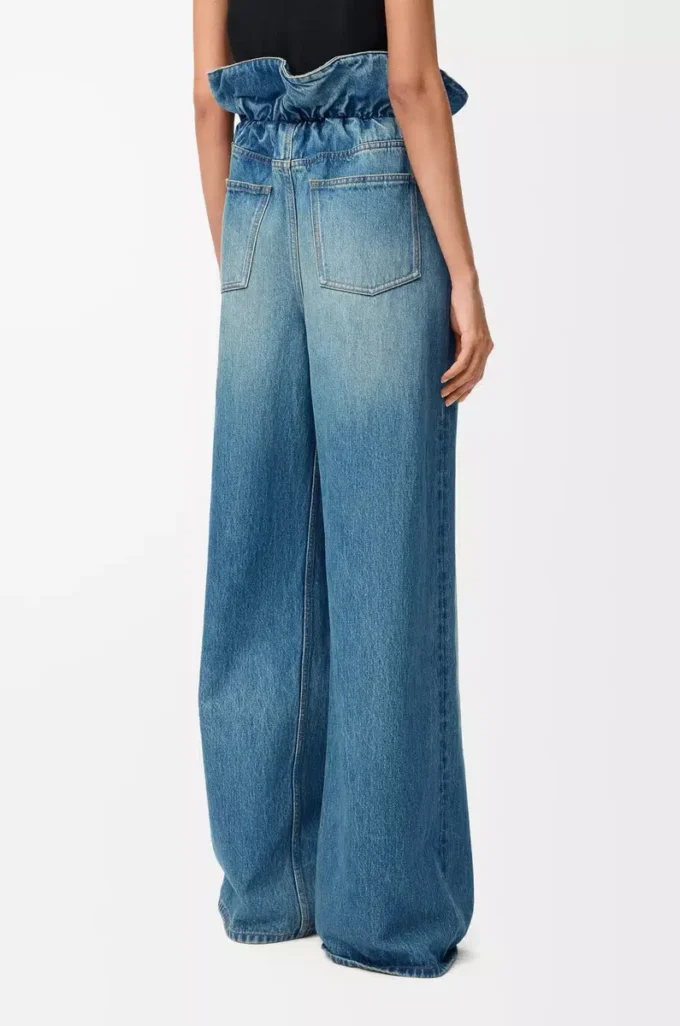 Vaqueros flamencos en denim azul denim