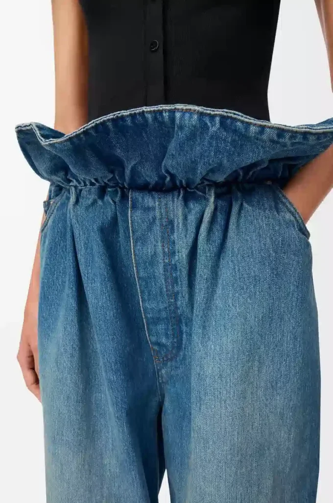 Vaqueros flamencos en denim azul denim