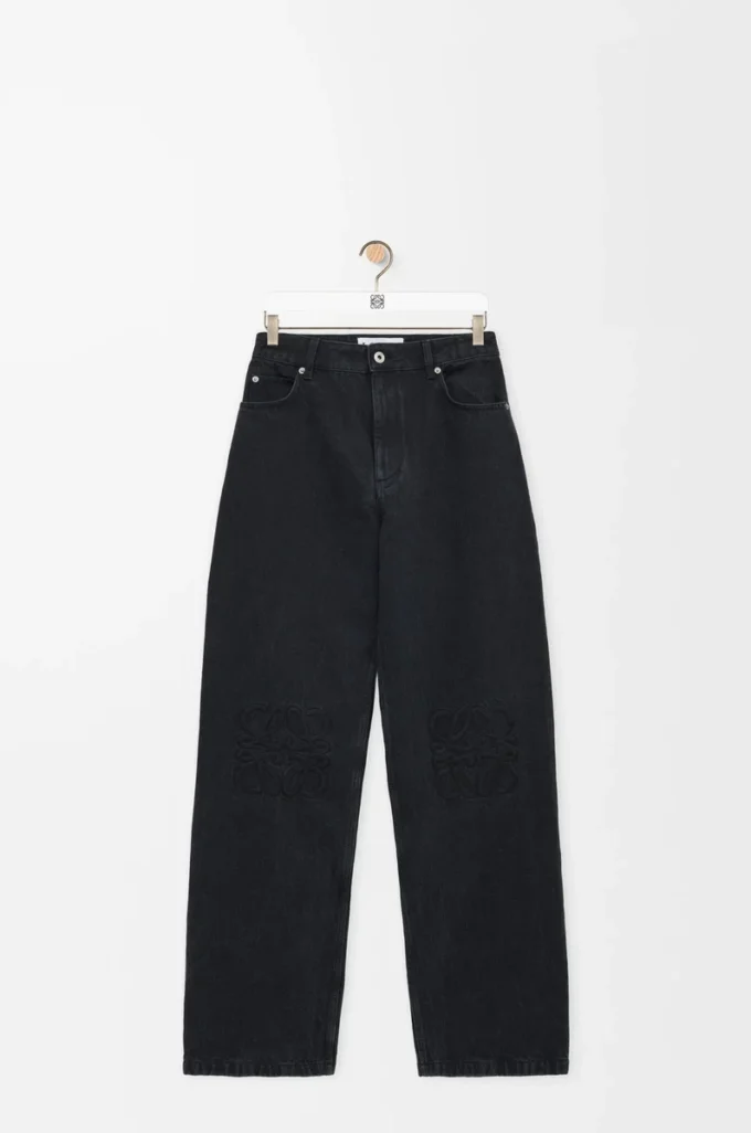 Vaqueros holgados Anagram en denim Negro
