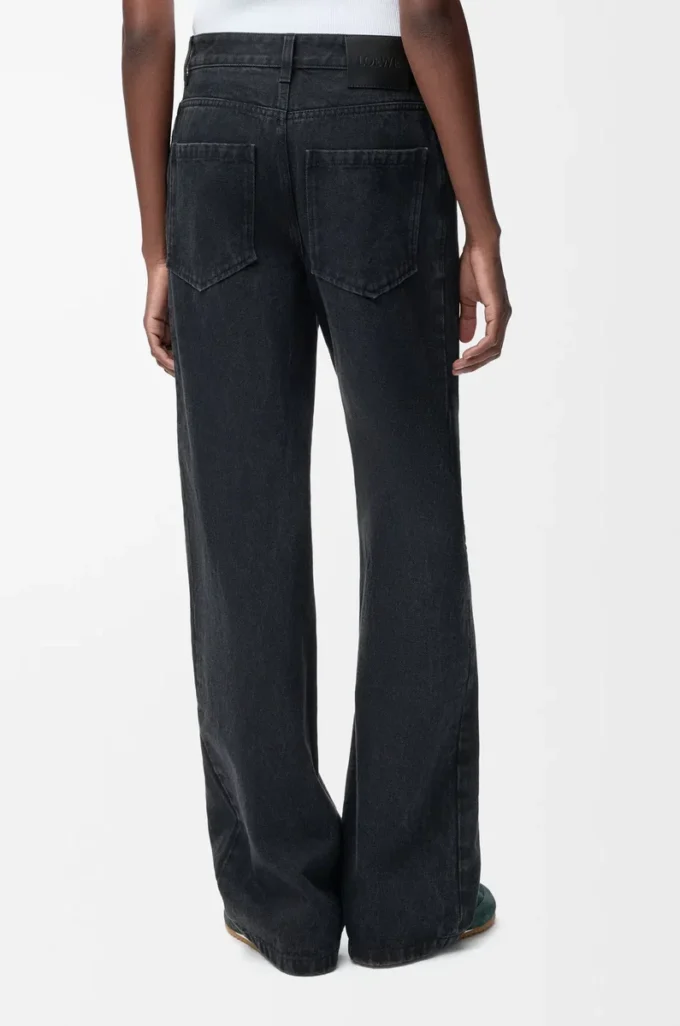 Vaqueros holgados Anagram en denim Negro