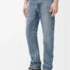 Vaqueros rectos en denim azul Vaqueros rectos en denim azul