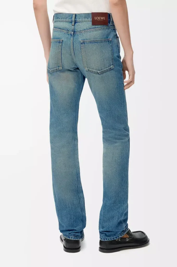 Vaqueros slim de denim azul vintage Vaqueros slim de denim azul vintage