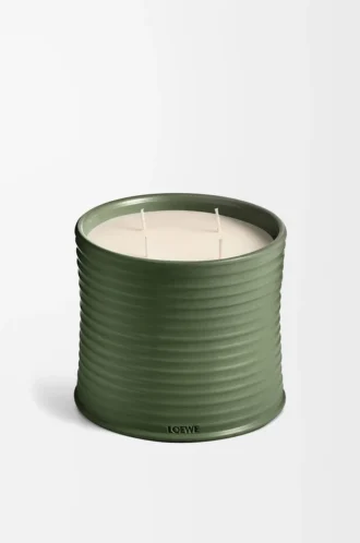 Vela grande con aroma a marihuana, verde oscuro