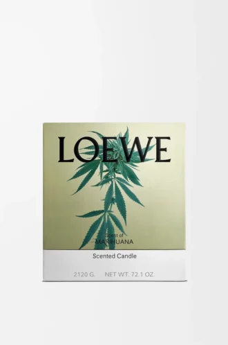 Vela grande con aroma a marihuana, verde oscuro