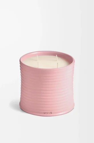 Vela grande de hiedra rosa claro