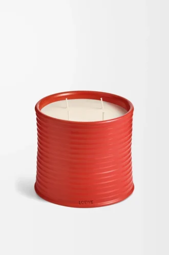Vela grande Tomato Leaves, color rojo