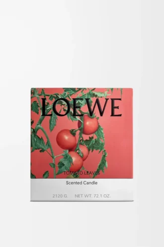 Vela grande Tomato Leaves, color rojo