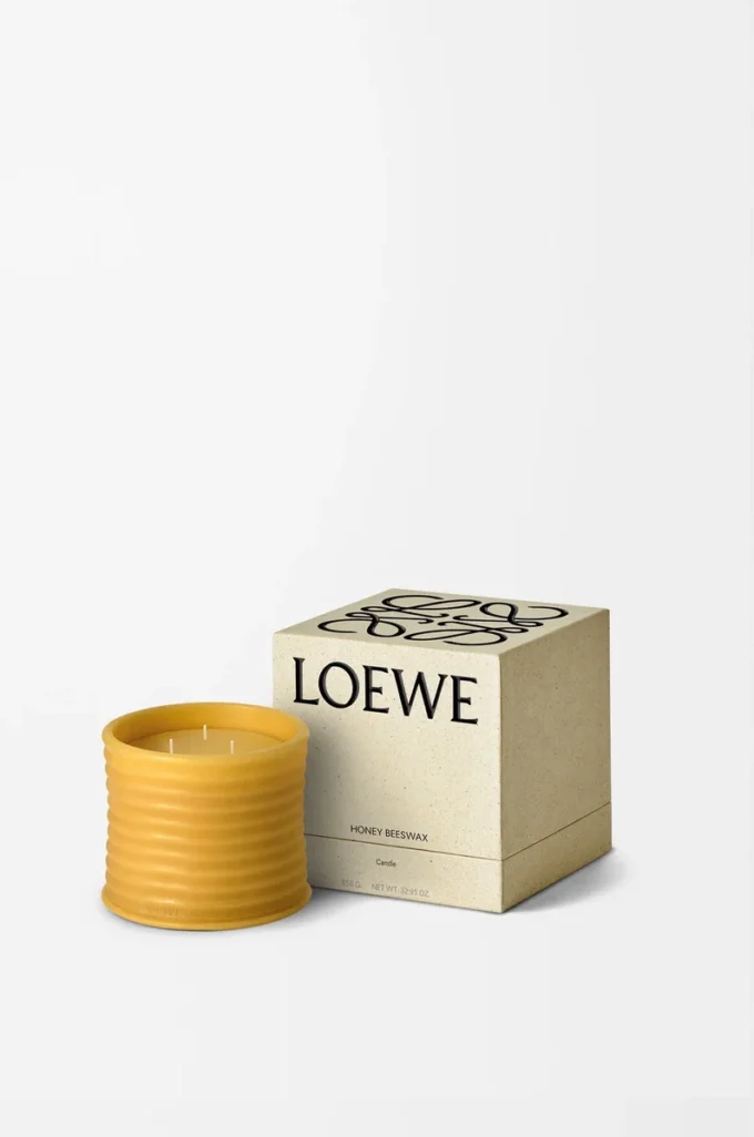 Vela mediana de cera de abeja amarilla Vela mediana de cera de abeja amarilla