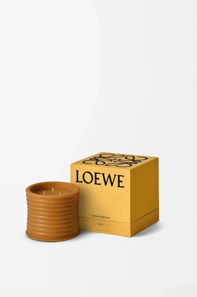 Vela mediana de cera de abeja bronce ámbar Vela mediana de cera de abeja bronce ámbar