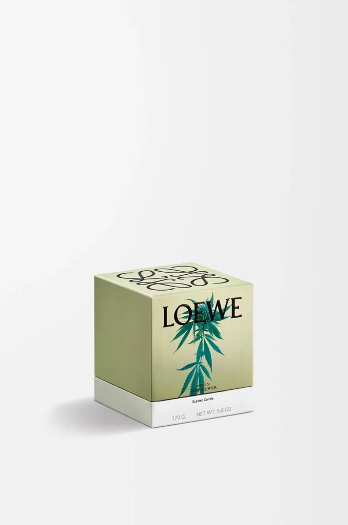 Vela pequeña con aroma a marihuana Verde oscuro Vela pequeña con aroma a marihuana Verde oscuro