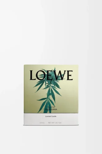 Vela perfumada mediana con aroma a marihuana Verde oscuro