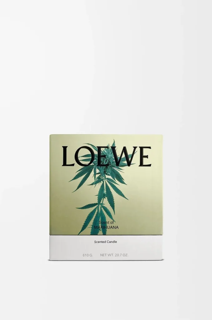 Vela perfumada mediana con aroma a marihuana Verde oscuro Vela perfumada mediana con aroma a marihuana Verde oscuro