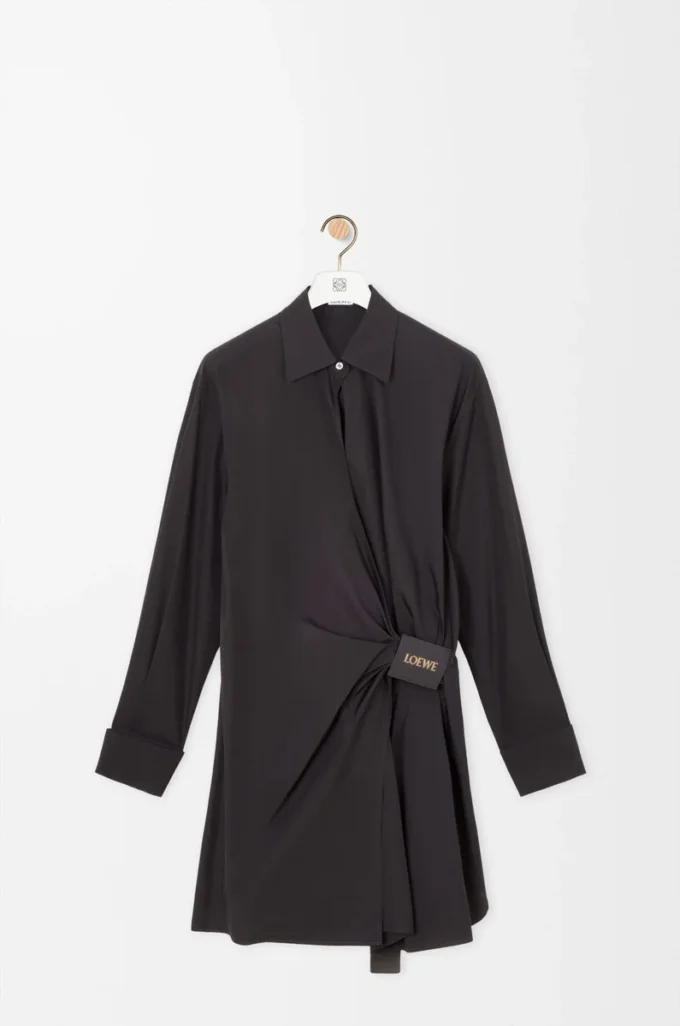 Vestido camisero de algodón Negro Vestido camisero de algodón Negro