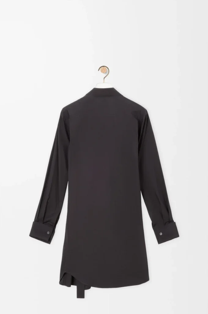 Vestido camisero de algodón Negro Vestido camisero de algodón Negro