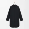 Vestido camisero de seda negro Vestido camisero de seda negro