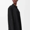 Vestido camisero de seda negro Vestido camisero de seda negro
