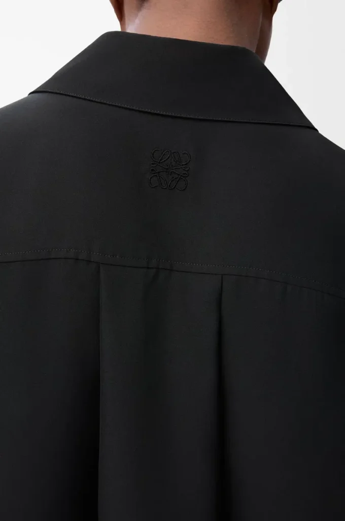 Vestido camisero de seda negro Vestido camisero de seda negro