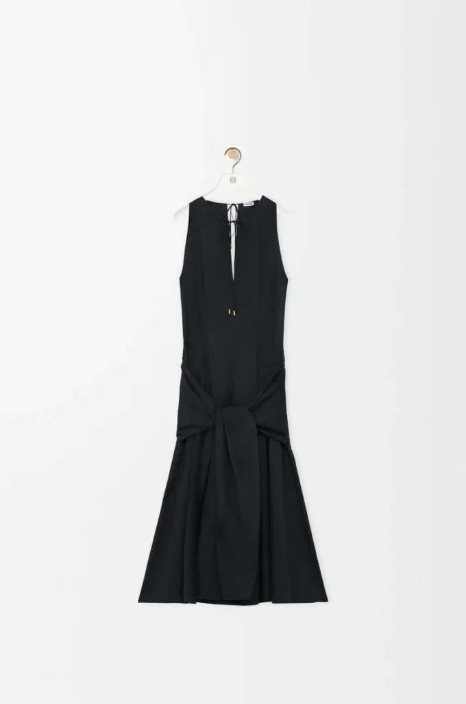 Vestido cruzado de algodón Negro Vestido cruzado de algodón Negro