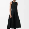Vestido cruzado de algodón Negro Vestido cruzado de algodón Negro