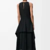 Vestido cruzado de algodón Negro Vestido cruzado de algodón Negro