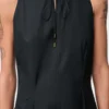 Vestido cruzado de algodón Negro Vestido cruzado de algodón Negro