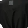 Vestido de manga corta de algodón y seda negro Vestido de manga corta de algodón y seda negro