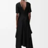 Vestido de viscosa elástica Negro Vestido de viscosa elástica Negro