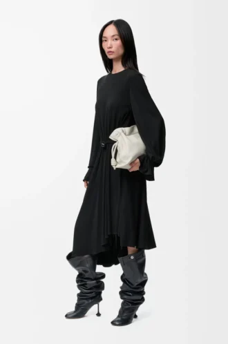 Vestido de viscosa negro