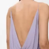 Vestido drapeado de viscosa Lila Vestido drapeado de viscosa Lila